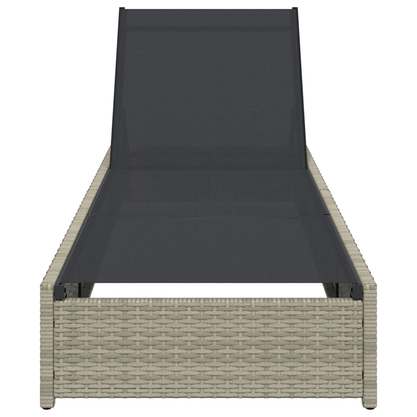 Zonnebed 60X200X27 Cm Poly Rattan Beige
