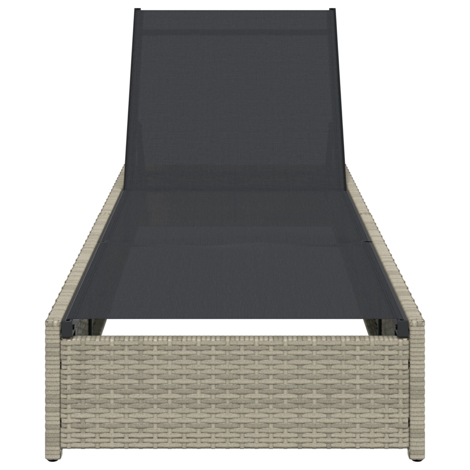 Zonnebed 60X200X27 Cm Poly Rattan Beige