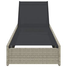 Zonnebed 60X200X27 Cm Poly Rattan Beige