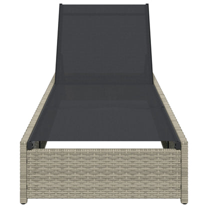 Zonnebed 60X200X27 Cm Poly Rattan Beige