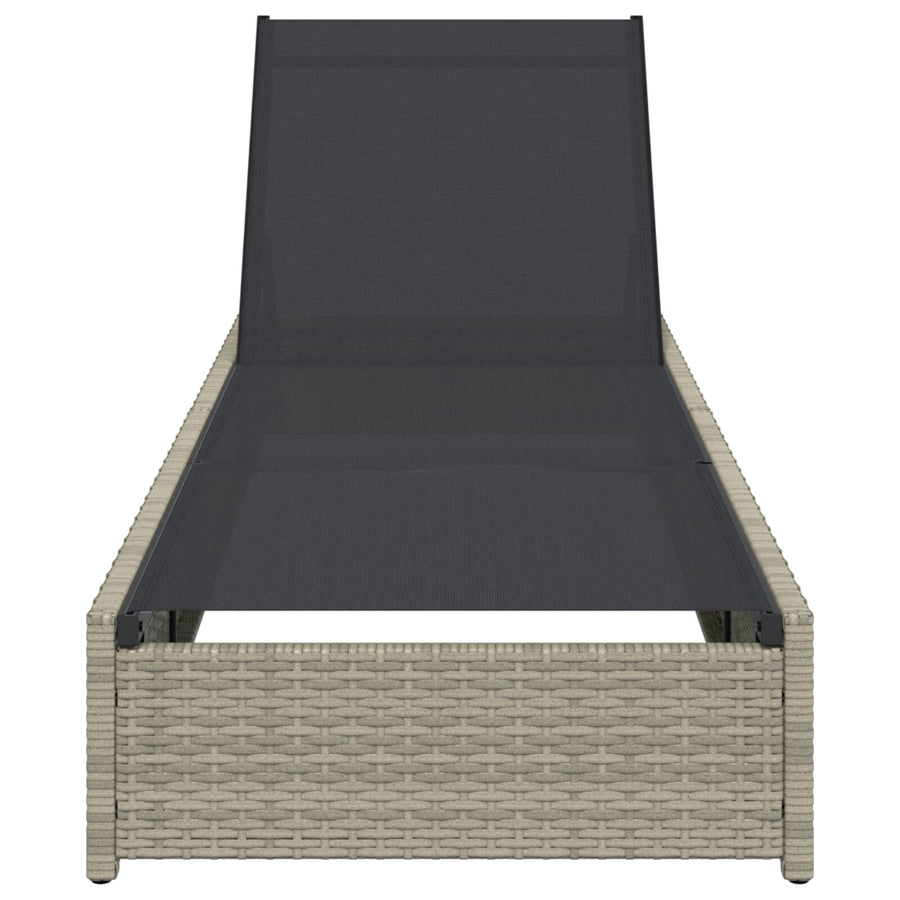 Zonnebed 60X200X27 Cm Poly Rattan Beige