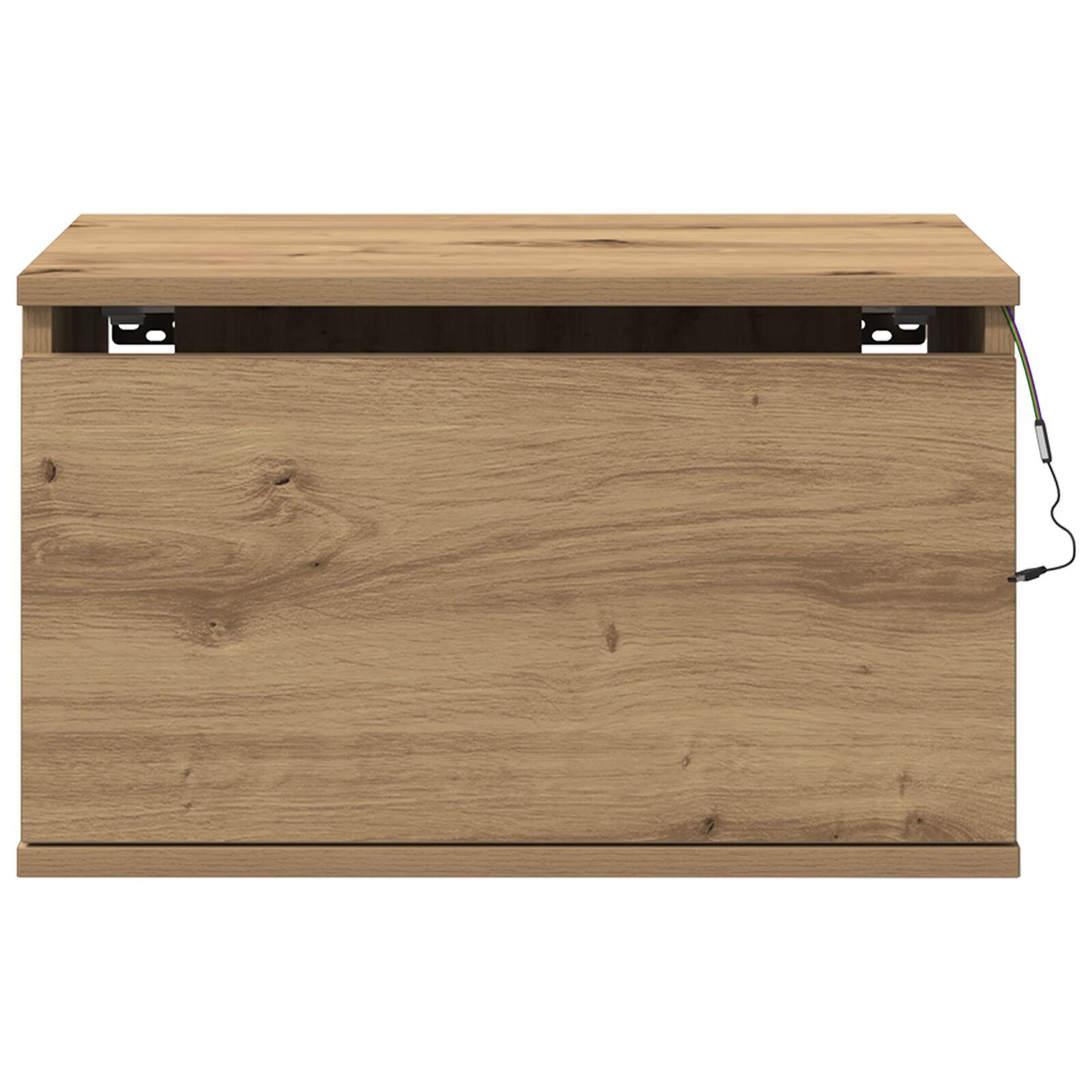 Nachtkastje Met Led Muurmontage 50X36X30 Cm 1 Artisan eiken