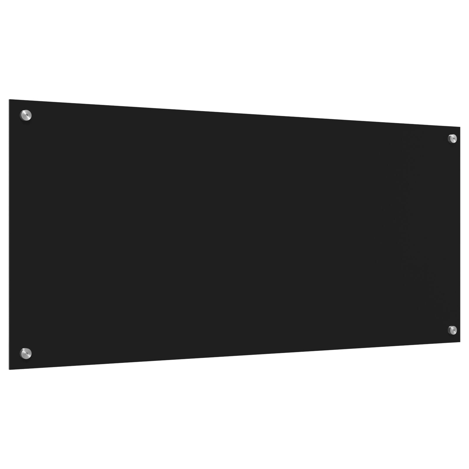 Keukenachterwand 110X50X0,6 Cm Gehard Glas Zwart 110 x 50 cm