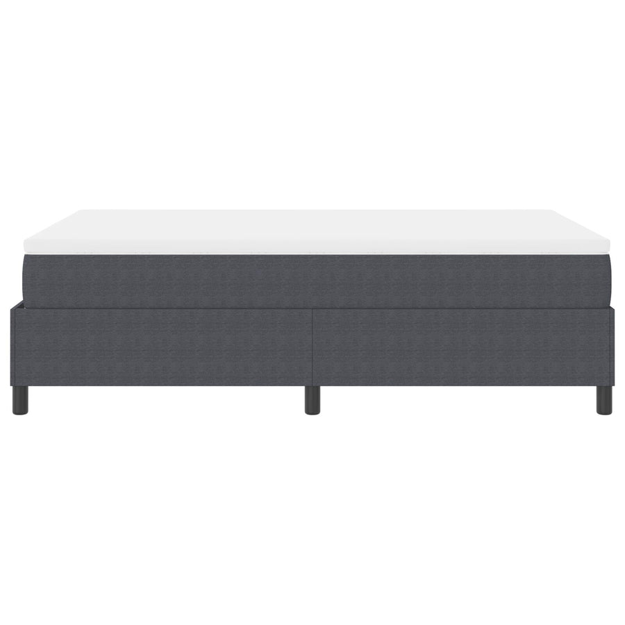 Boxspring Bed Met Matras Donkergrijs 120X200 Cm Corduroy Stof