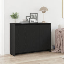 Dressoir Zwart Eiken 102X33X75 Cm Bewerkt Hout