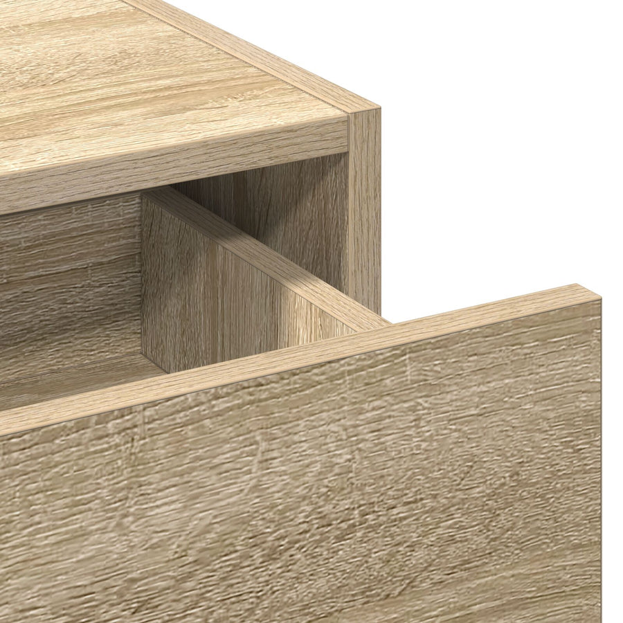 Wandgemonteerde Kaptafel Verlichting 60 x 40 x 70 cm Sonoma eiken met LED