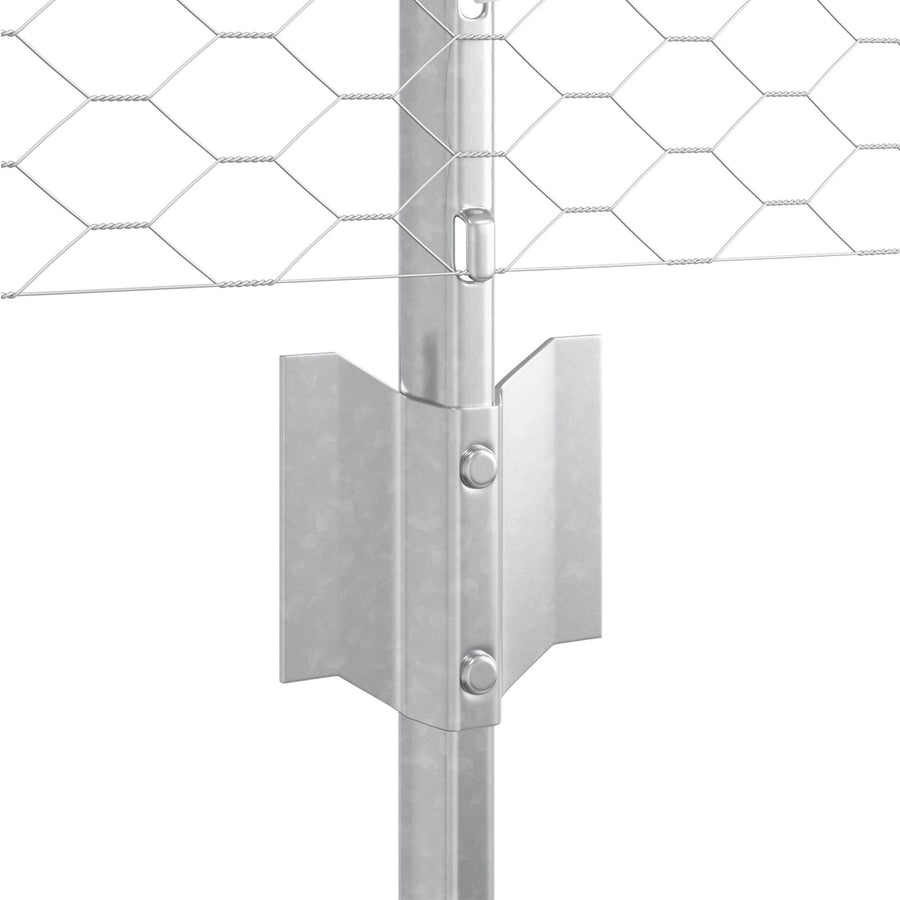 Hekpalen 5 St U-Vorm 60 Cm Gegalvaniseerd Staal,  Zeshoekig Hek 0.5X10 M Gegalvaniseerd Staal