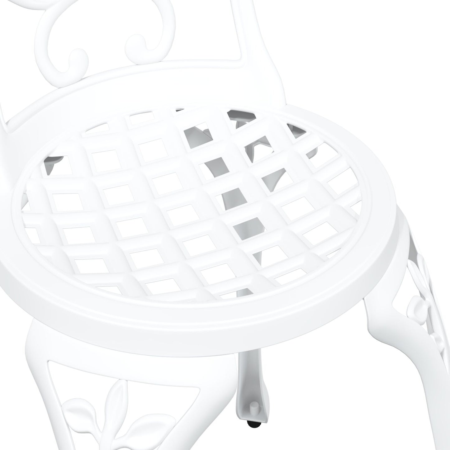 3-Delige Bistro Set Voor In De Tuin - Te Gietaluminium Wit
