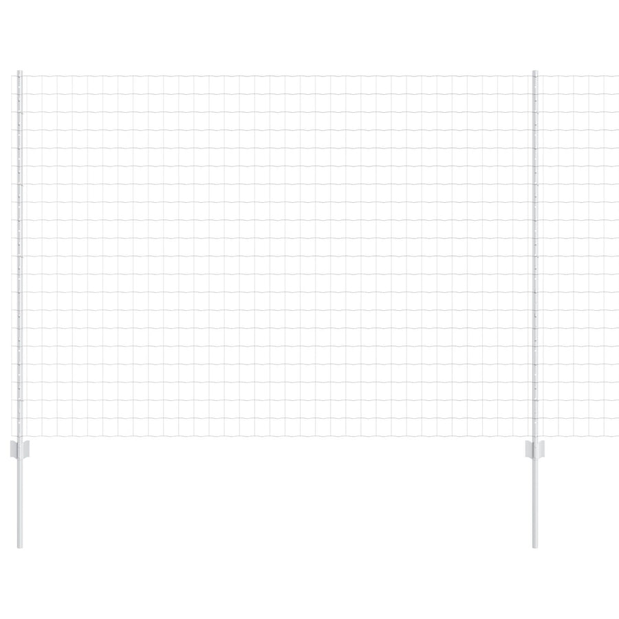 Tuinafscheidingsset Set Van 2 Gegalvaniseerd Staal 10 X 1,5 M