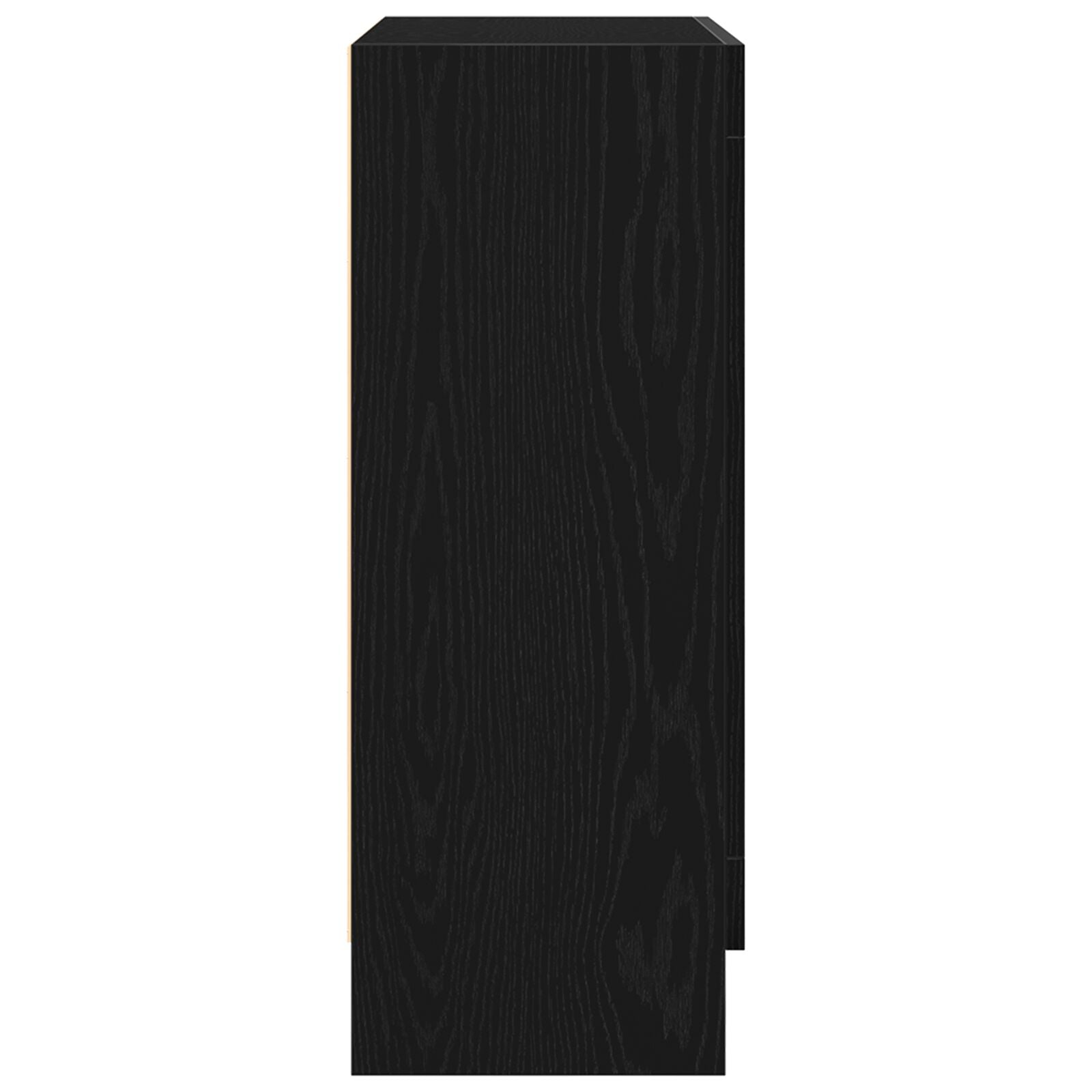 Boekenkast Zwart Eiken 82,5X30,5X80 Cm Gelaagd Hout