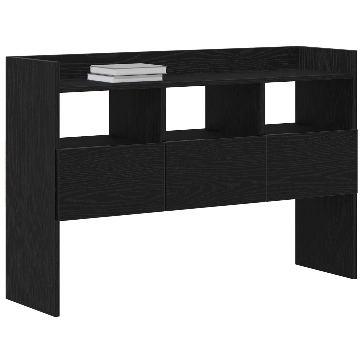 Zwarte Eik Sidetable 105X30X70 Cm Geengineerd Hout