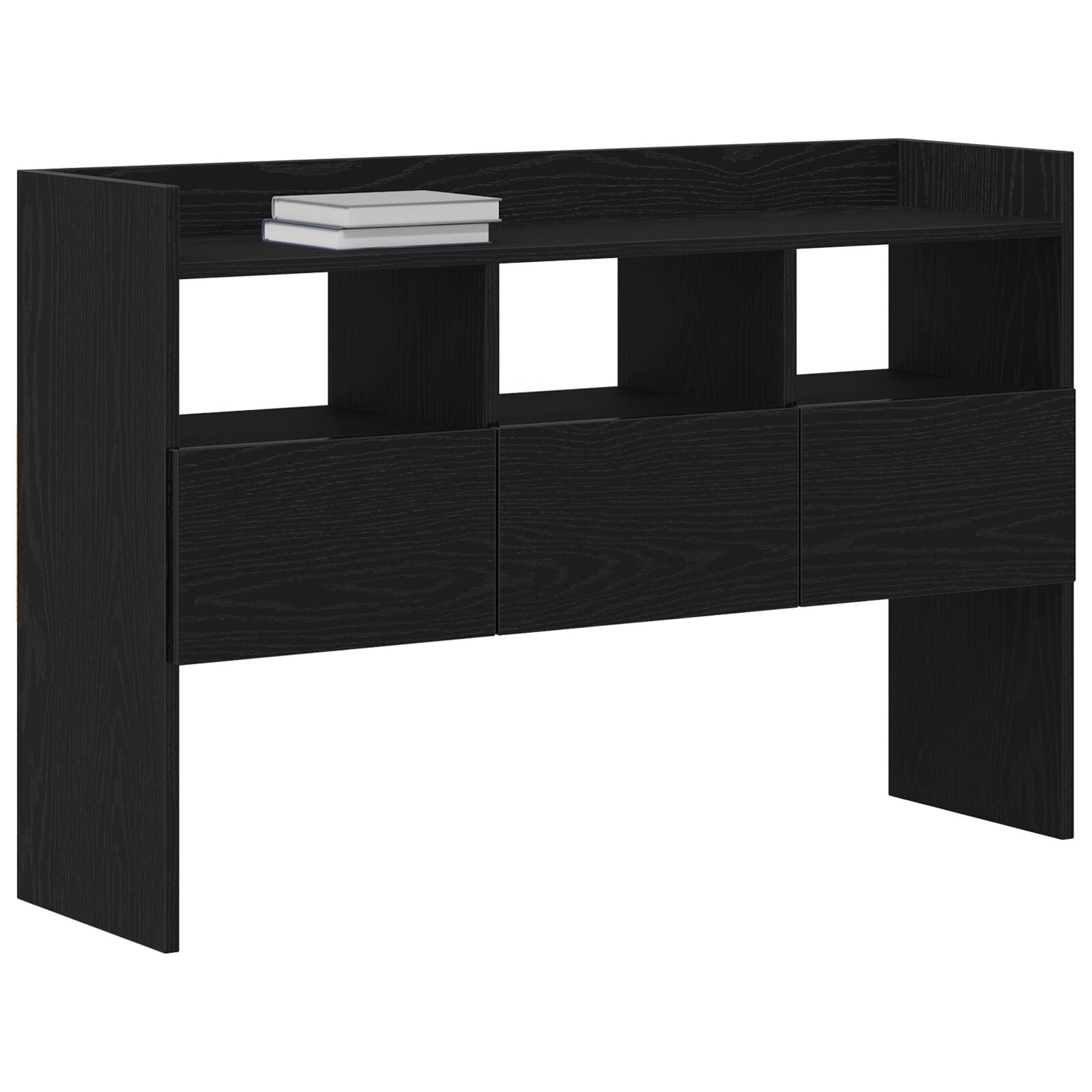 Zwarte Eik Sidetable 105X30X70 Cm Geengineerd Hout