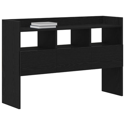 Zwarte Eik Sidetable 105X30X70 Cm Geengineerd Hout