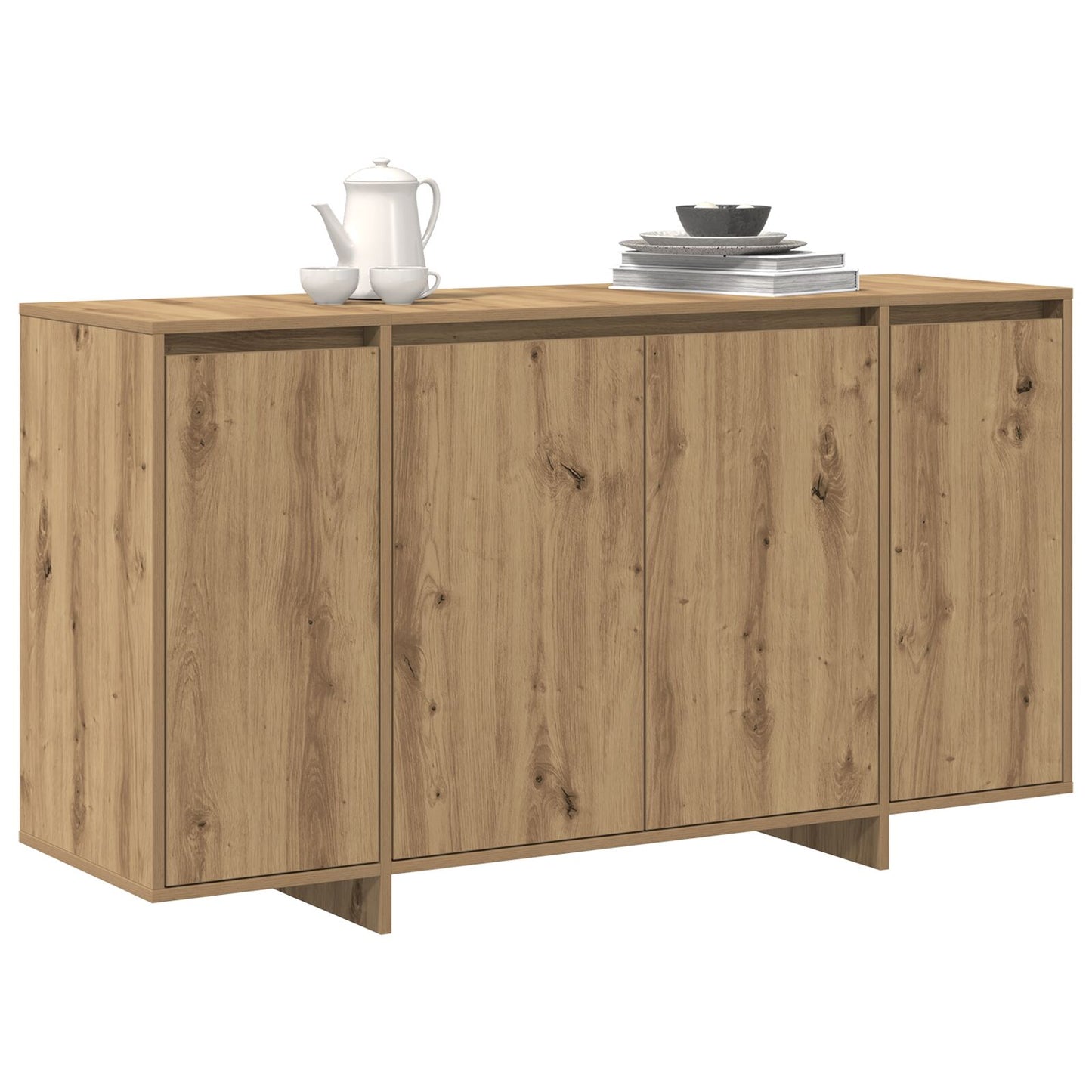Eiken Dressoir Artisan Eiken Hout Composiet 135 X 41 X 75 Cm