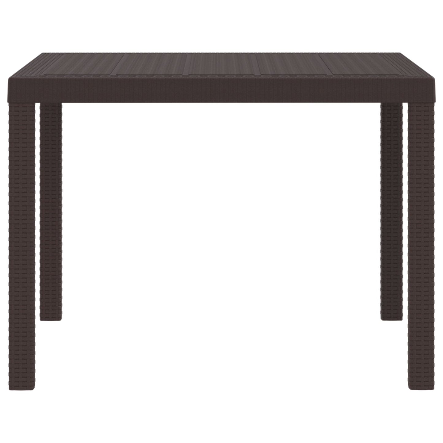 Buiten Tafel Polypropeen Vierkant Lichtgewicht Bruin 1 m