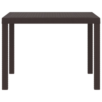 Buiten Tafel Polypropeen Vierkant Lichtgewicht Bruin 1 m