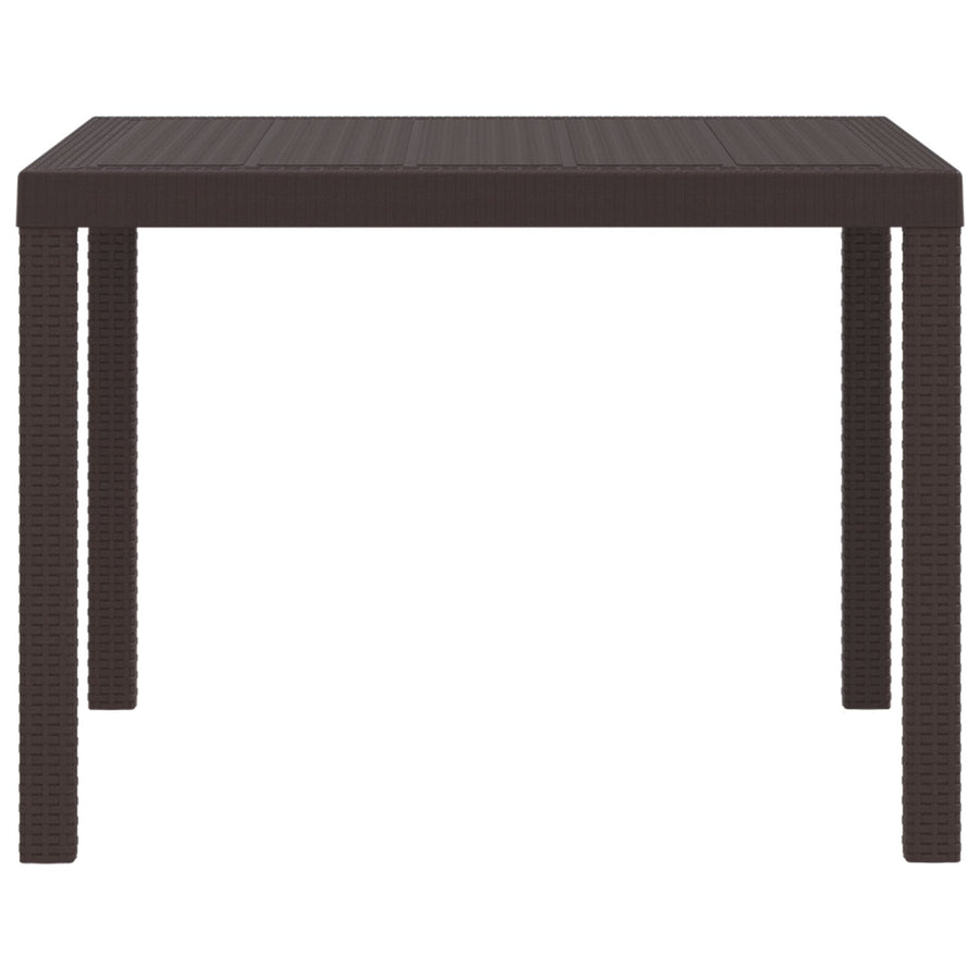 Buiten Tafel Polypropeen Vierkant Lichtgewicht Bruin 1 m