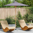 Garden Parasol Dark Grey Ø 270 x 260 cm Bamboo