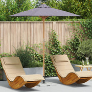 Tuinparasol Ø 270 cm donkergrijs bamboe