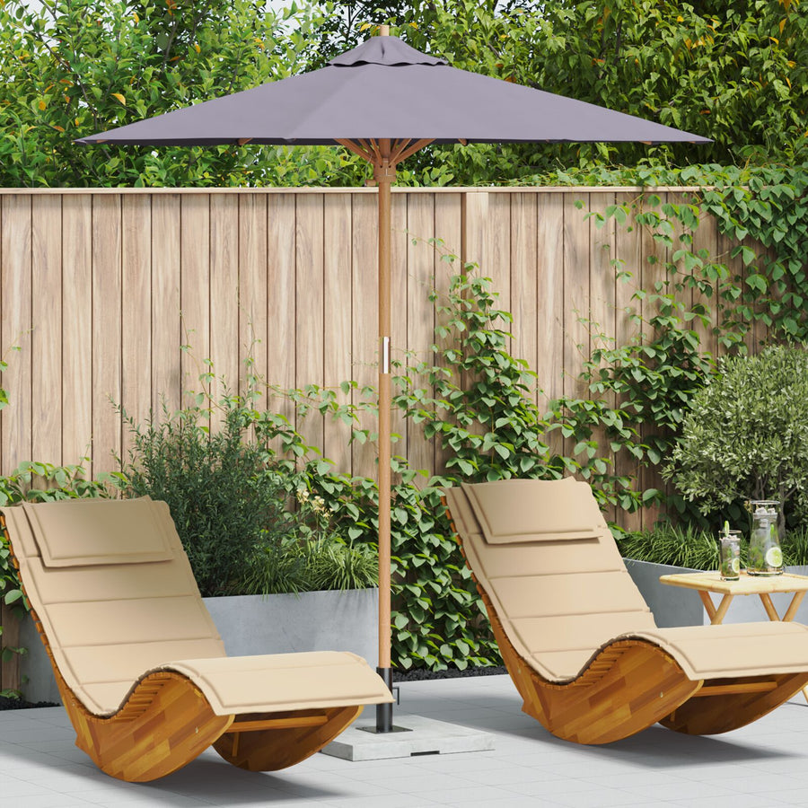 Tuinparasol 217X230 Cm Bamboe 217 x 217 x 230 cm Donkergrijs