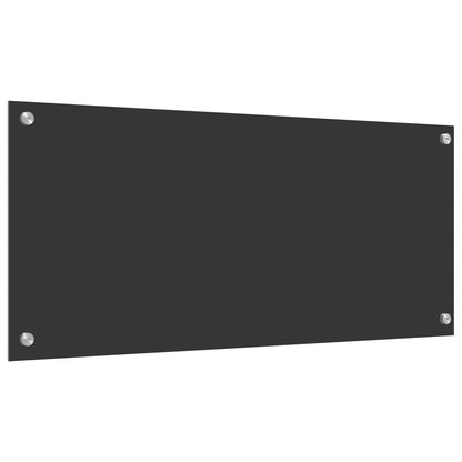 Keuken Achterwand 90X40X0,6 Cm Gehard Glas Donkergrijs 90 x 40 cm