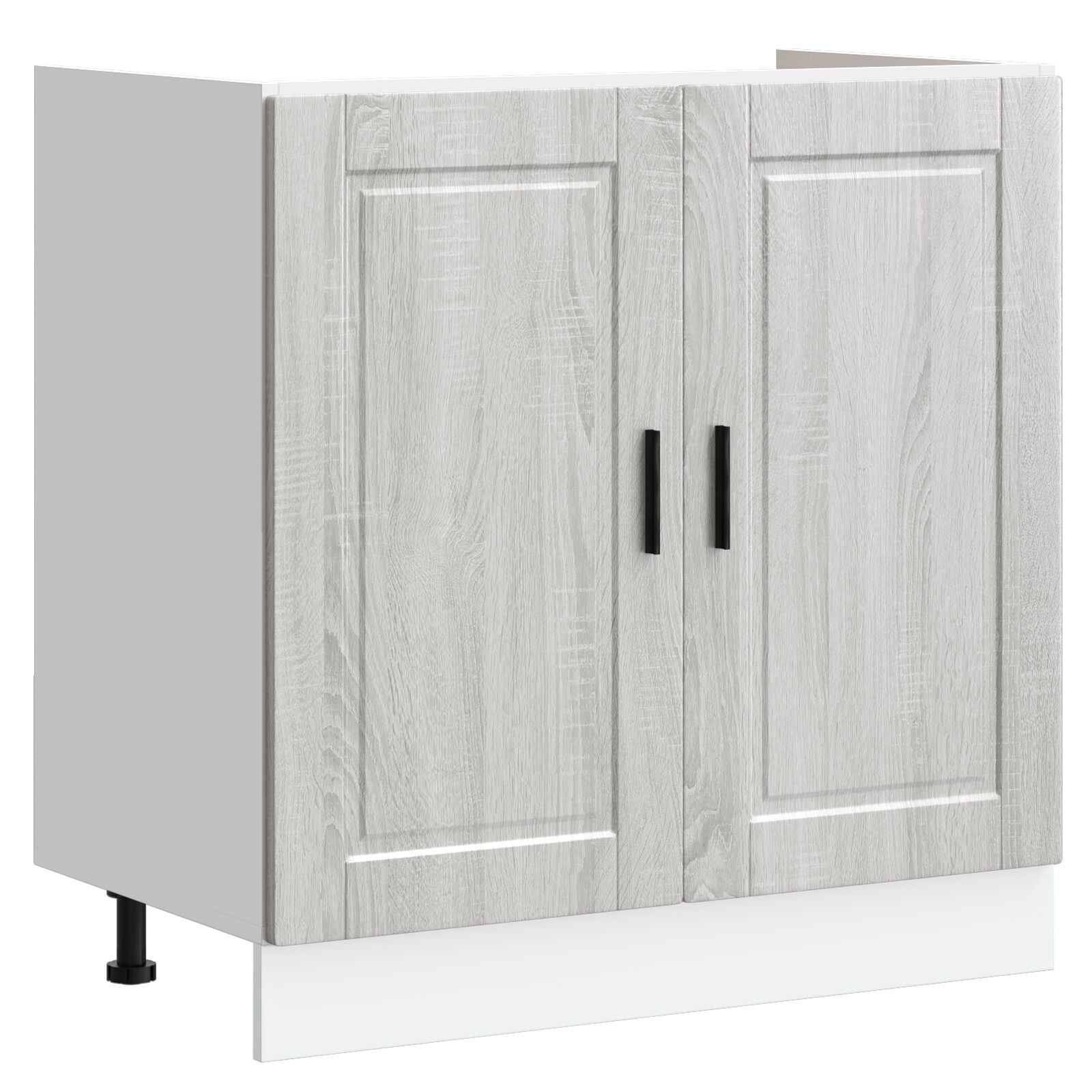 Onderkast 'Porto' Met Wastafel Grijs Sonoma 80X46X84,5 Cm Bewerkt Hout
