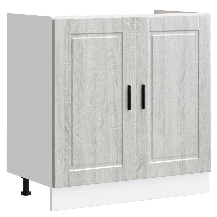 Onderkast 'Porto' Met Wastafel Grijs Sonoma 80X46X84,5 Cm Bewerkt Hout