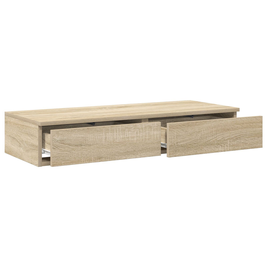 Bedlades 75X36,5X16,5 Cm Geprocessed Hout Sonoma eiken 75 x 36.5 x 16.5 cm