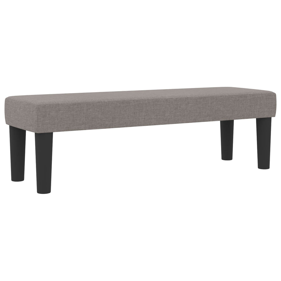 Boxspring Bed Met Matras & Bench Stof Taupe 140 x 190 cm Lijnen ontwerp