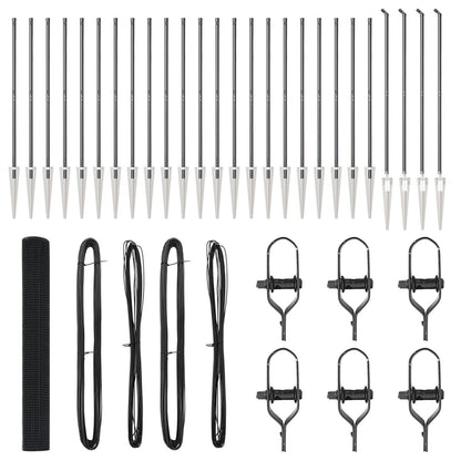Gelast Draadhek Met 13 Spijker Palen Grijs 1.2X50 M Staal Gegalvaniseerd Staal