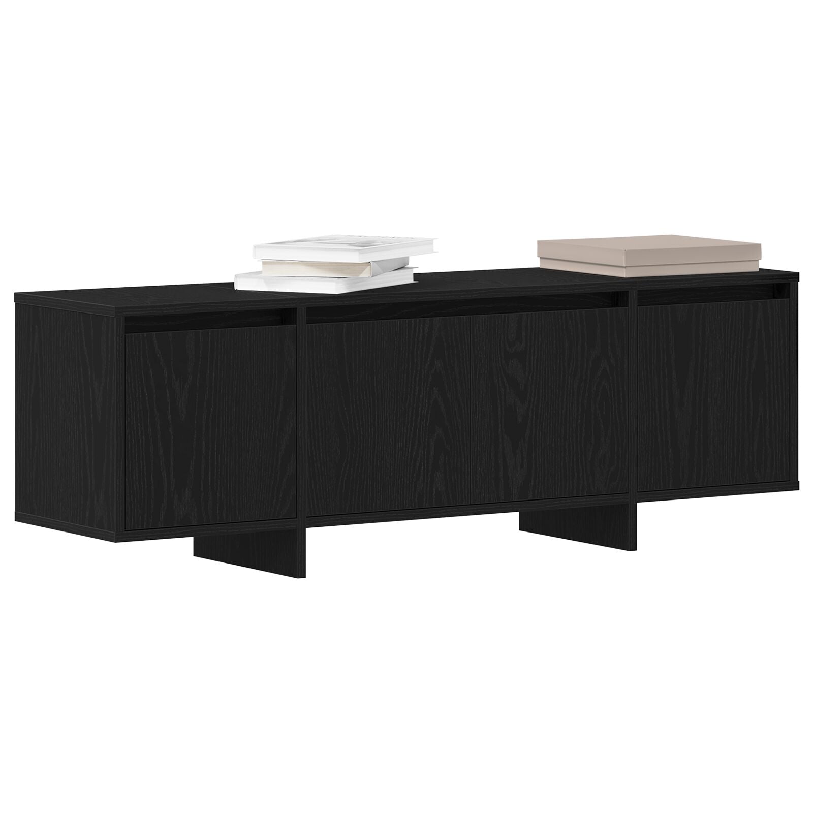 Tv Kast Zwart Eiken 120X30X40,5 Cm Gemaakt Van Hout