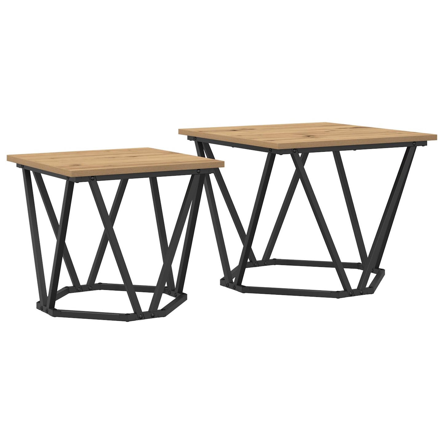 Salontafel Ijzer Pb Eiken