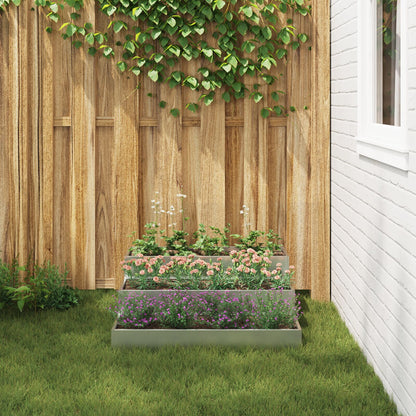 Tuint Planter 3-Laags 90 x 90 x 35 cm Gegalvaniseerd staal