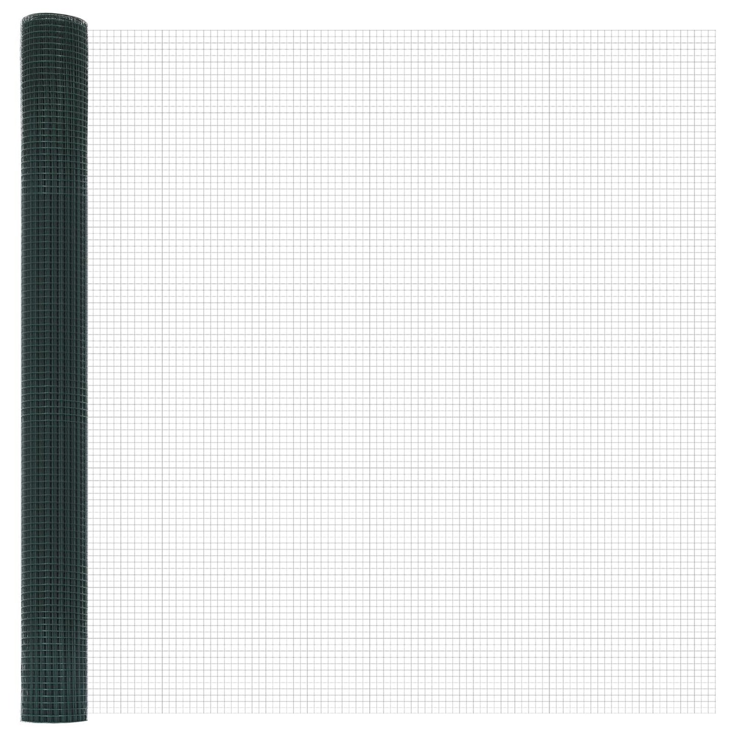 Gelaste Draad Schutting Met 13 Flens Palen Groen 1.5X25 M Staal Gegalvaniseerd Staal