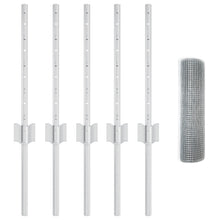Gelaste Draadhek Met 5 U-Posts Zilver 0.4X10 M Staal