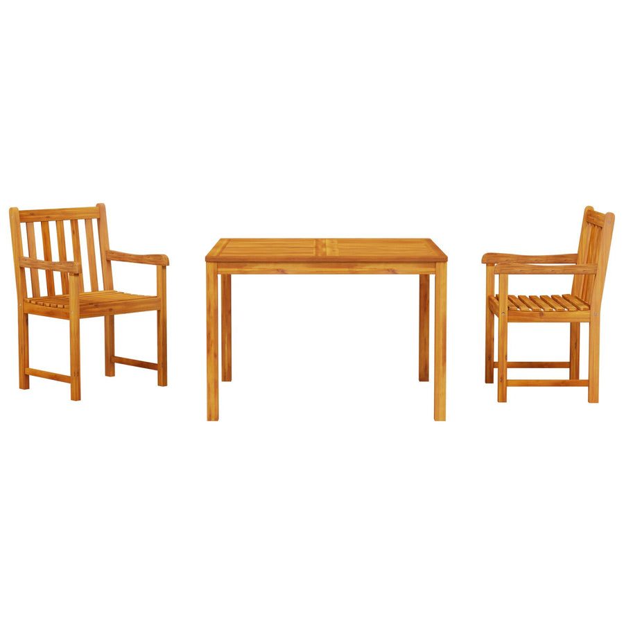 3-Delige Tuinset Van Massief Acaciahout 2-Zit Tafel lengte: 110 cm