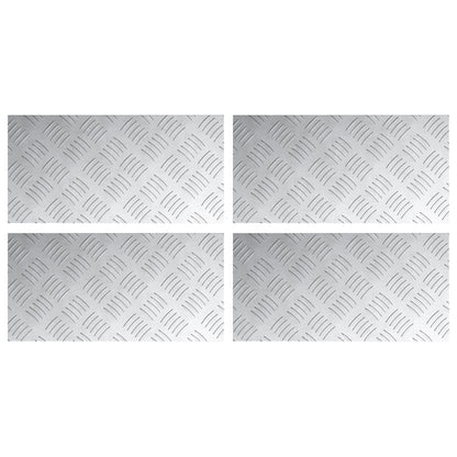 Aluminium Checker Plaaten 4 Stuks Antislip 40X20 Cm 40 x 20 x 0.3 cm Rechthoekig