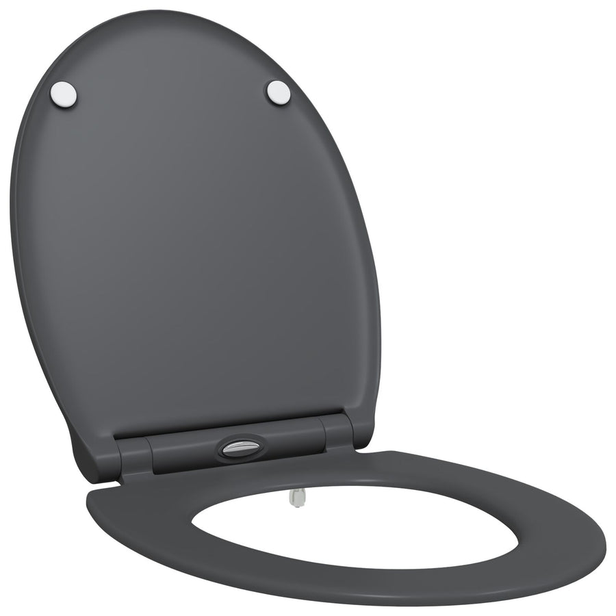 Quick Release Toiletbril Met Soft Close Duroplast Anthraciet