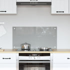Keukenachterwand 80x40 cm lichtgrijs gehard glas
