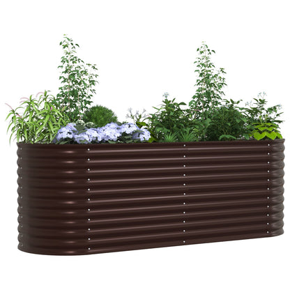 Tuinbed Gealvaniseerd Staal 240 x 80 x 81 cm Bruin