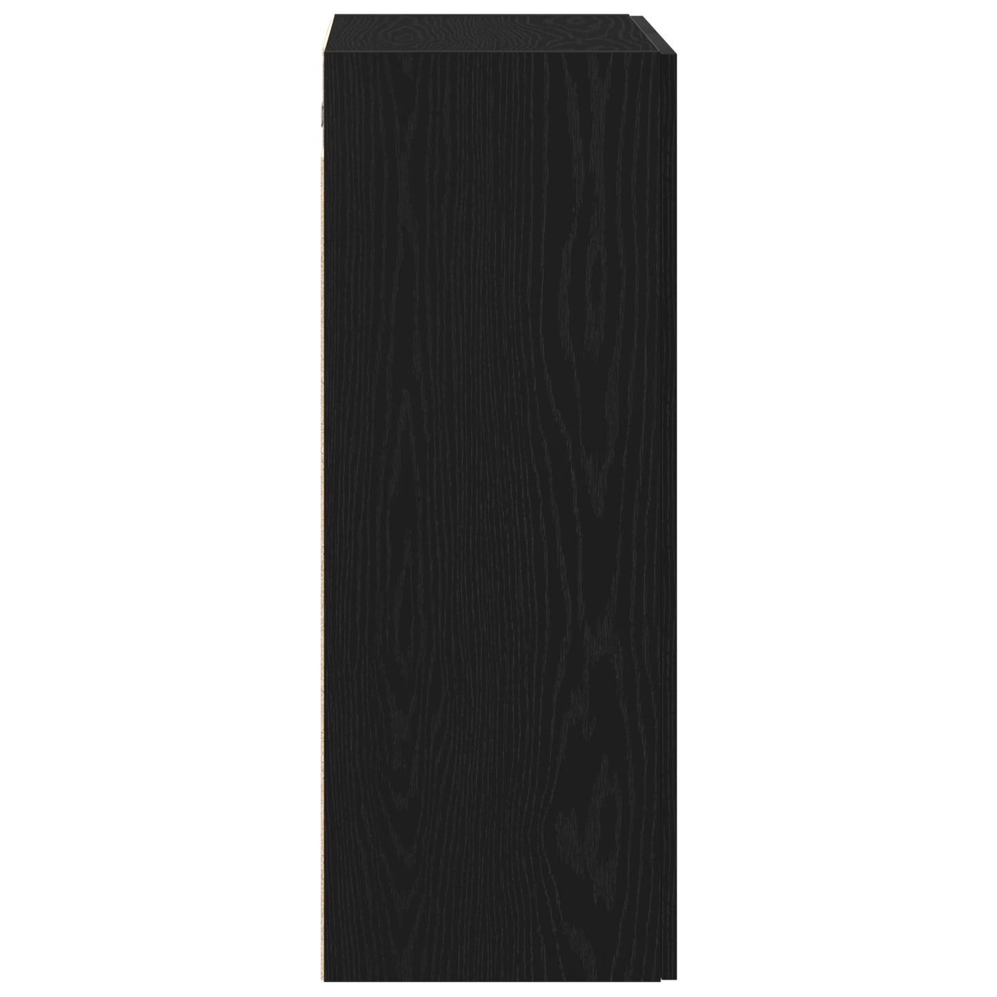 Wandkast 69,5X34X90 Cm Gelaagd Hout Zwart eiken