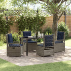 Outdoor dining set 5 pcs Grey poly rattan