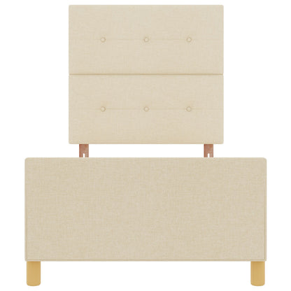 Bed Frame Crème 100X200 Cm Stof Crème