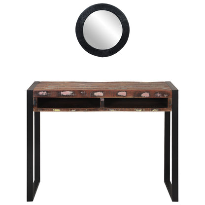 Kaptafel Met Spiegel Multicolor 100X50X75 Cm Massief Hout Gerecycled