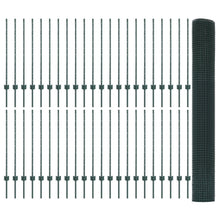 Gelast Draadhek Met 44 U-Palen Groen 1X100 M Staal
