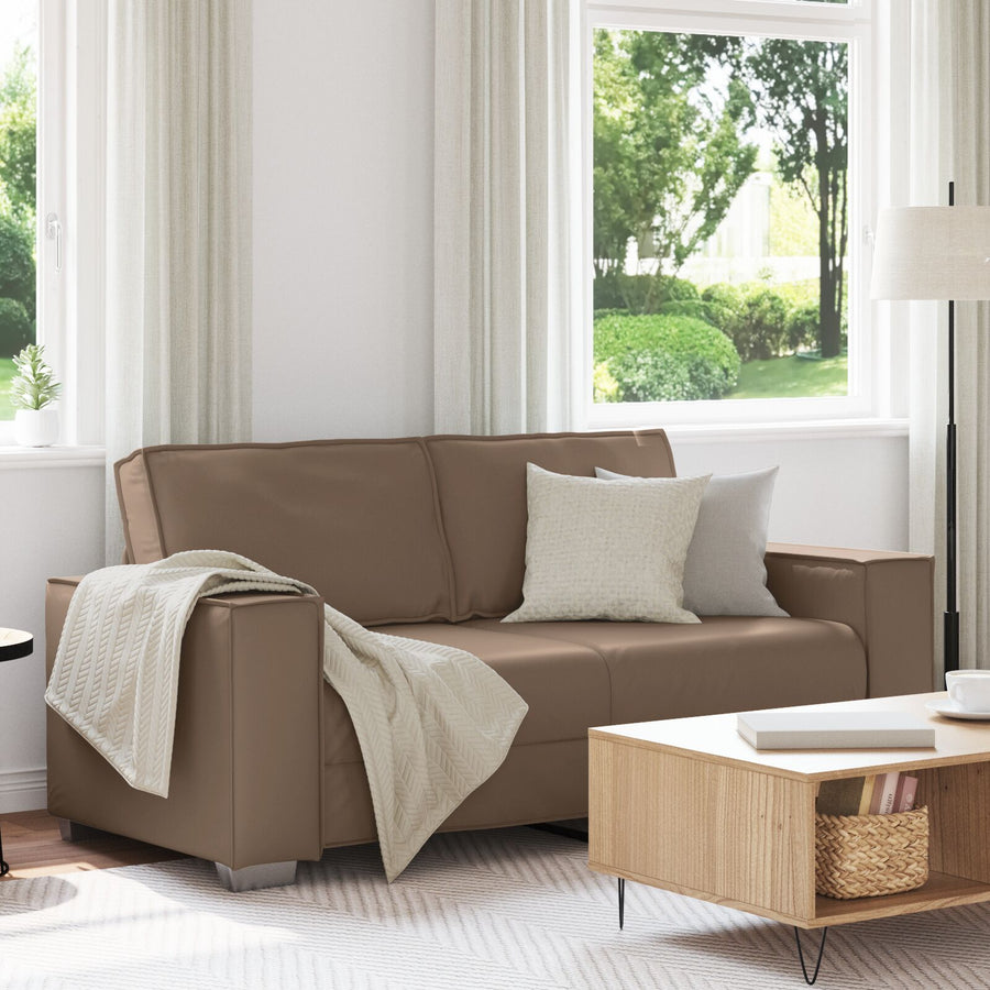 Loveseat Sofa Kunstleer Cappuccino 140 cm