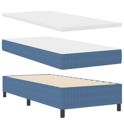 Boxspringbed Met Matras Blauw Corduroy Stof 90 X 190 Cm