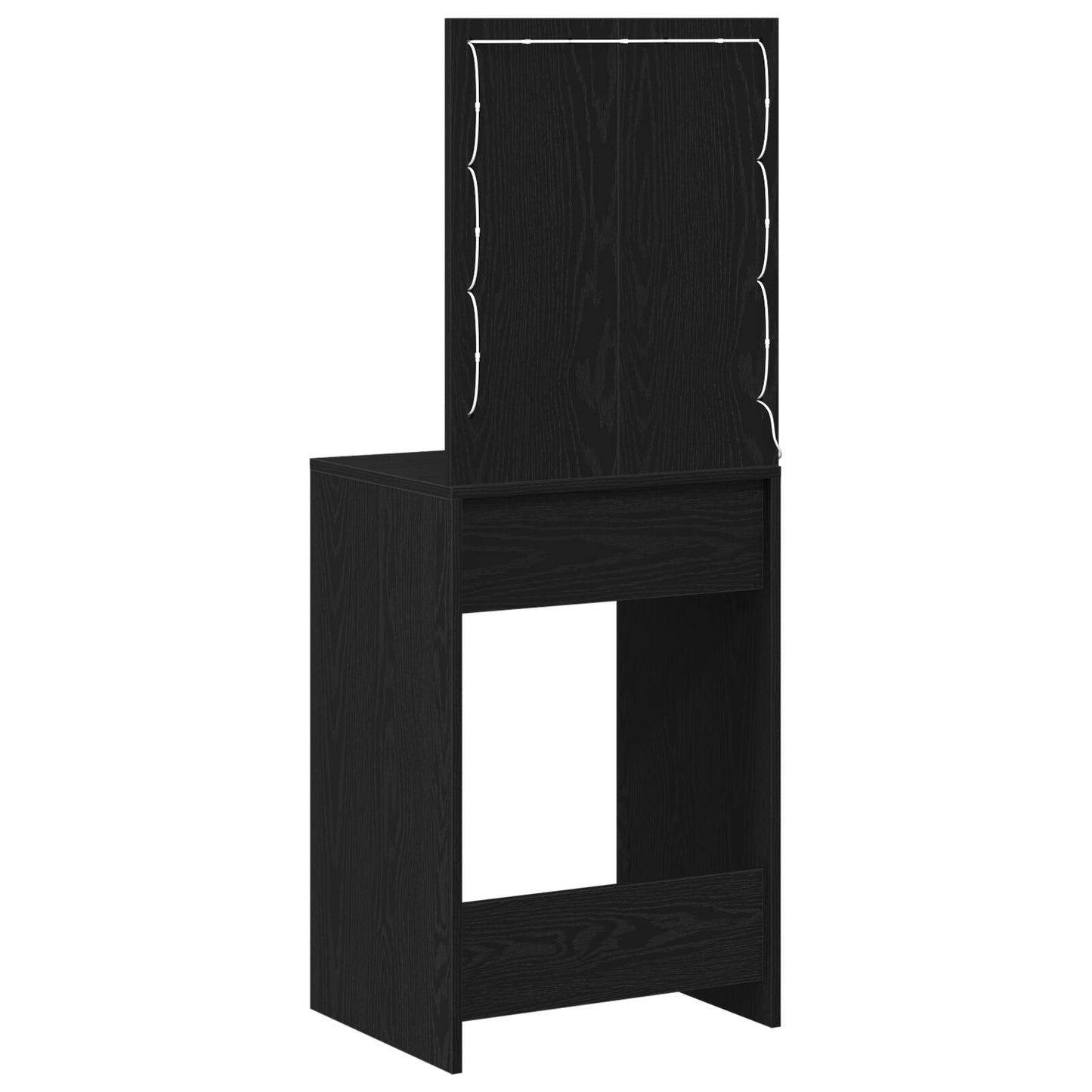 Kaptafel Met Led Verlichting Zwart eiken 50 x 41 x 135 cm