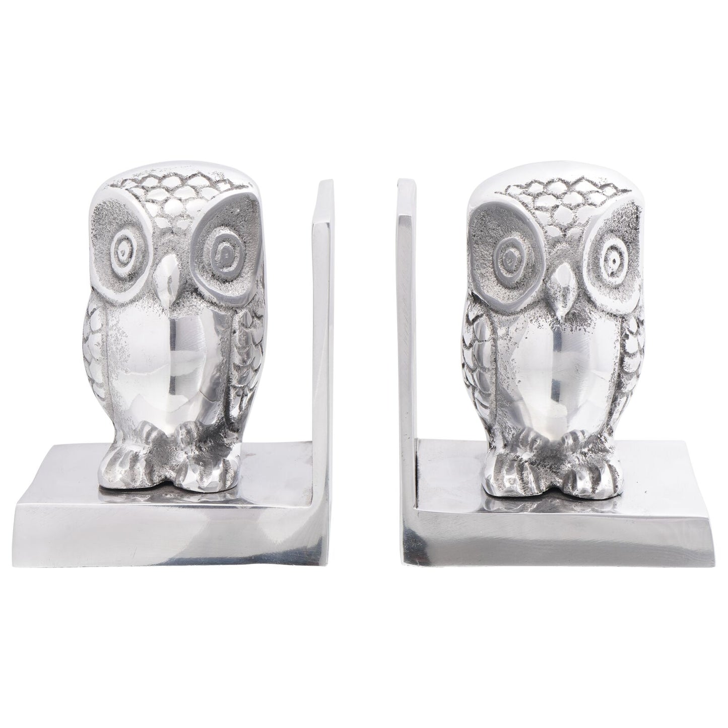 Boekensteunen 2 Stuks Zilver 7X9X11 Cm Aluminium Uil Kleine uil
