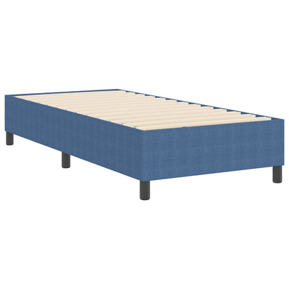 Boxspring Bed Katoenen Velours Blauw 90 x 200 cm